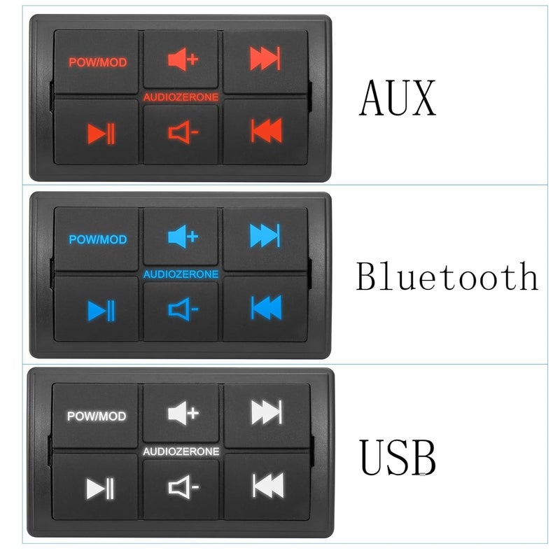 AUDIOZERONE Marine Bluetooth Amplifier car Audio System Waterproof Multi-Function Remote Class D Amp ATV UTV Amp 4 Channel Output (Balck) - Image 4